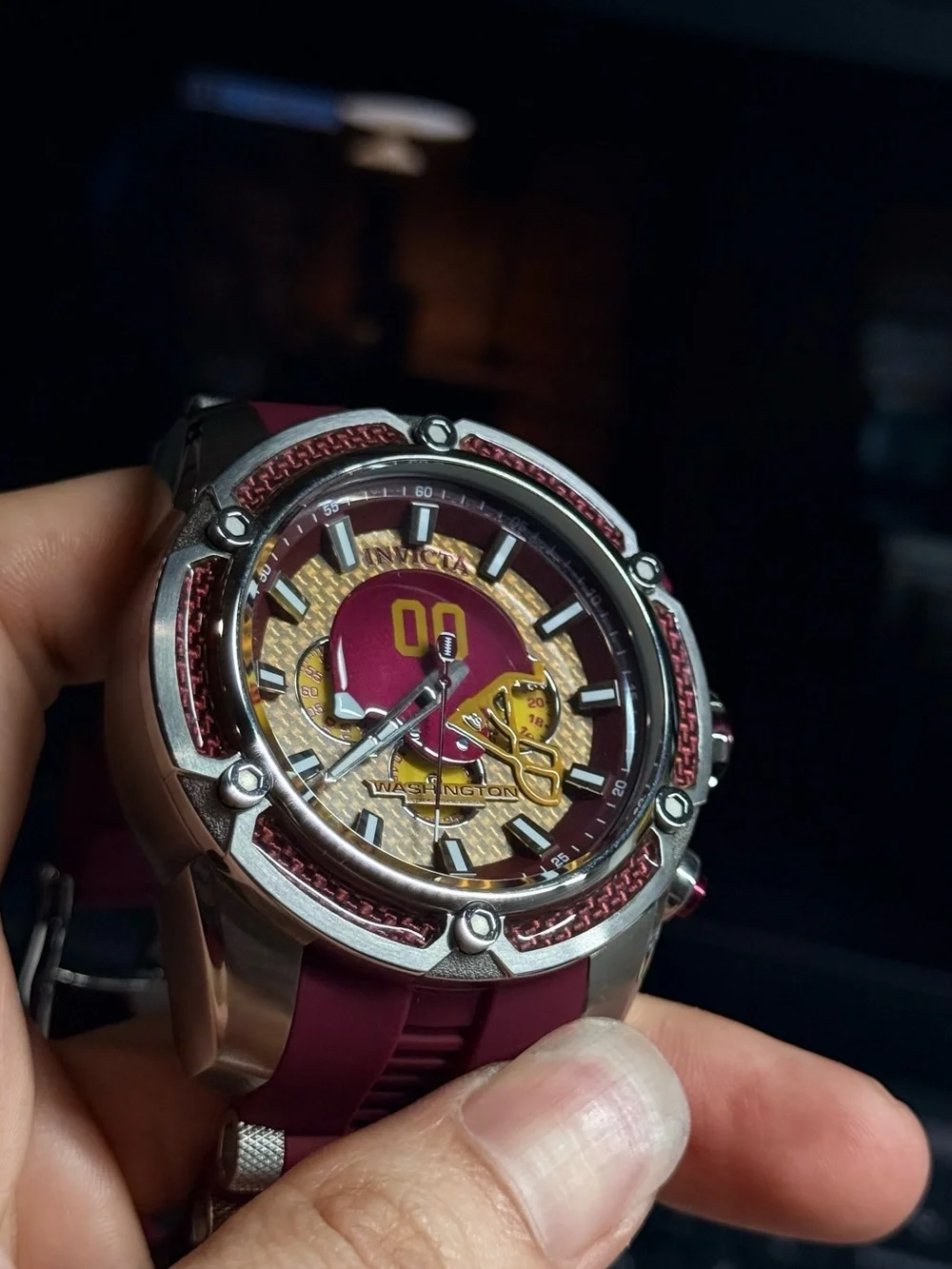 Washington Football Team Bulova Maroon and Gold Sports Watch